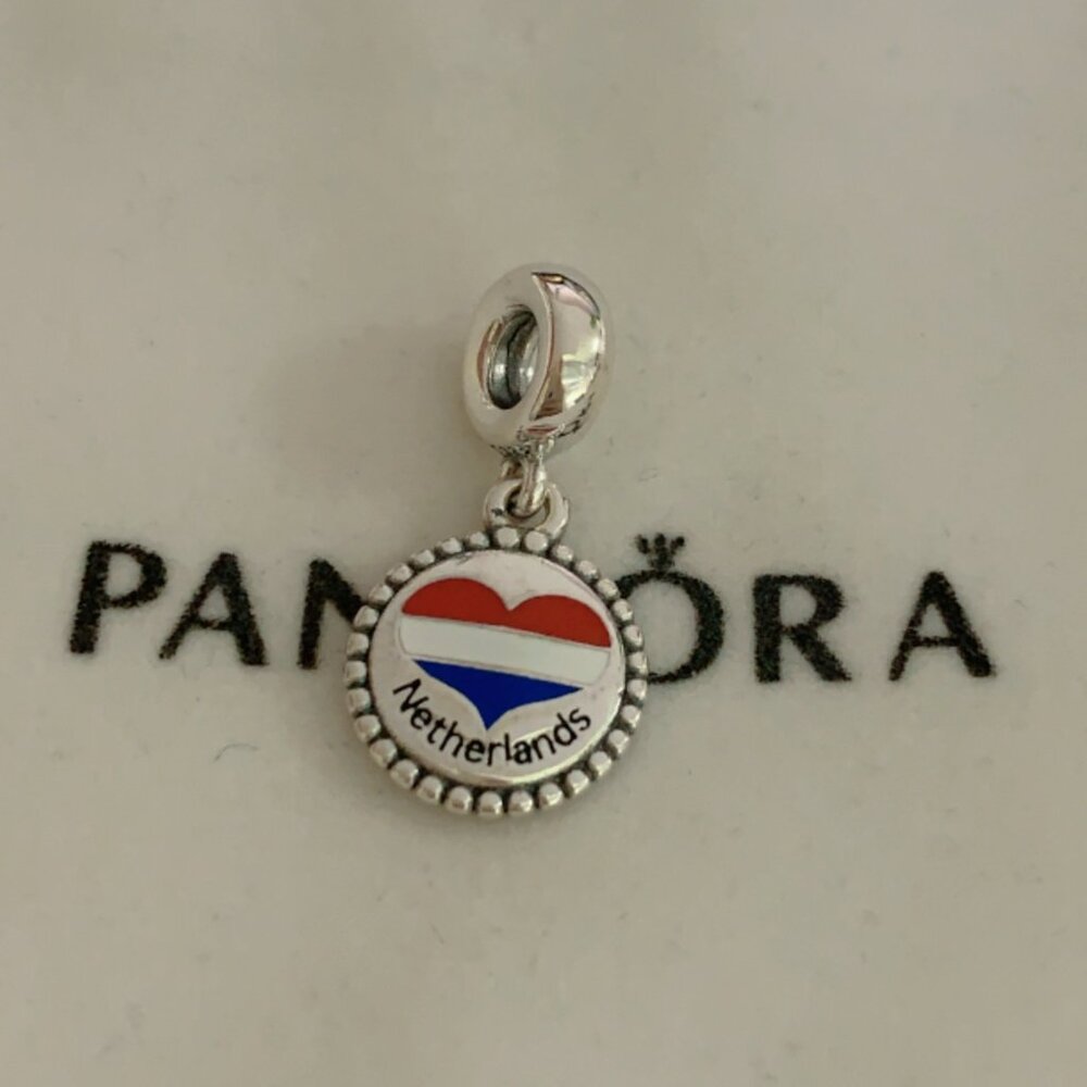 Pandora Netherland Flag Exclusive Dangle Charm Pendant /Exclusive Enamel Dangle